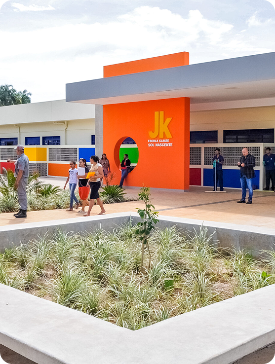 Clock tower in a park square