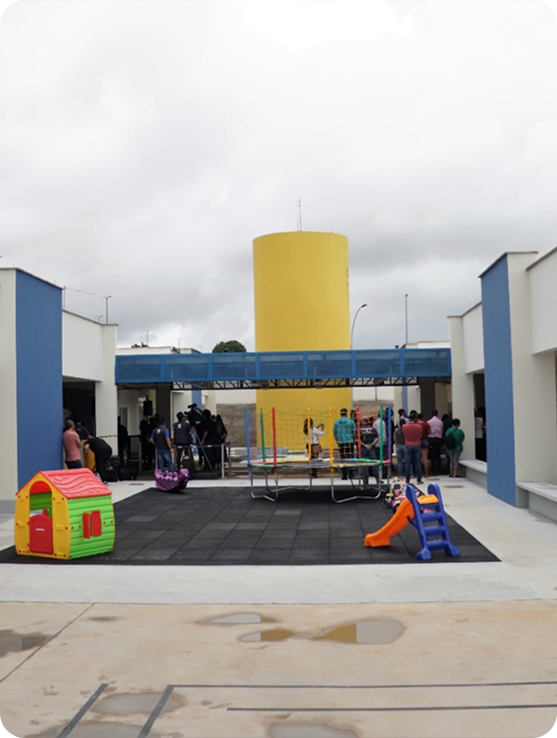 Modern apartment complex aerial view